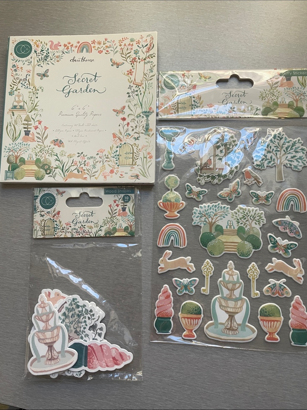 Craft Consortium “Secret Garden Decorative Sticker & Paper pad 6x6